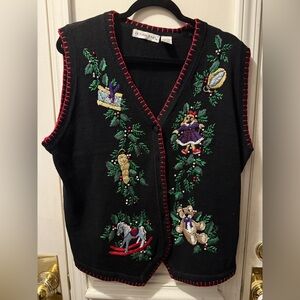 Vintage Victoria Jones Holiday Sweater Vest